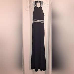 Dark blue prom dress